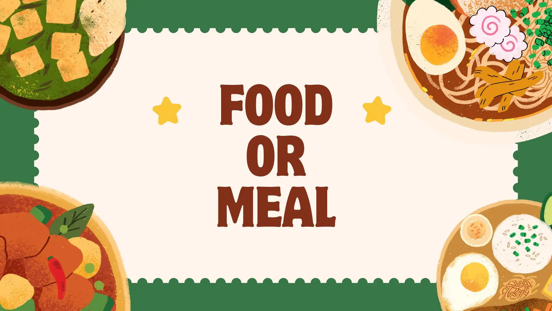 Food or Meal: разница между food и meal на простых примерах