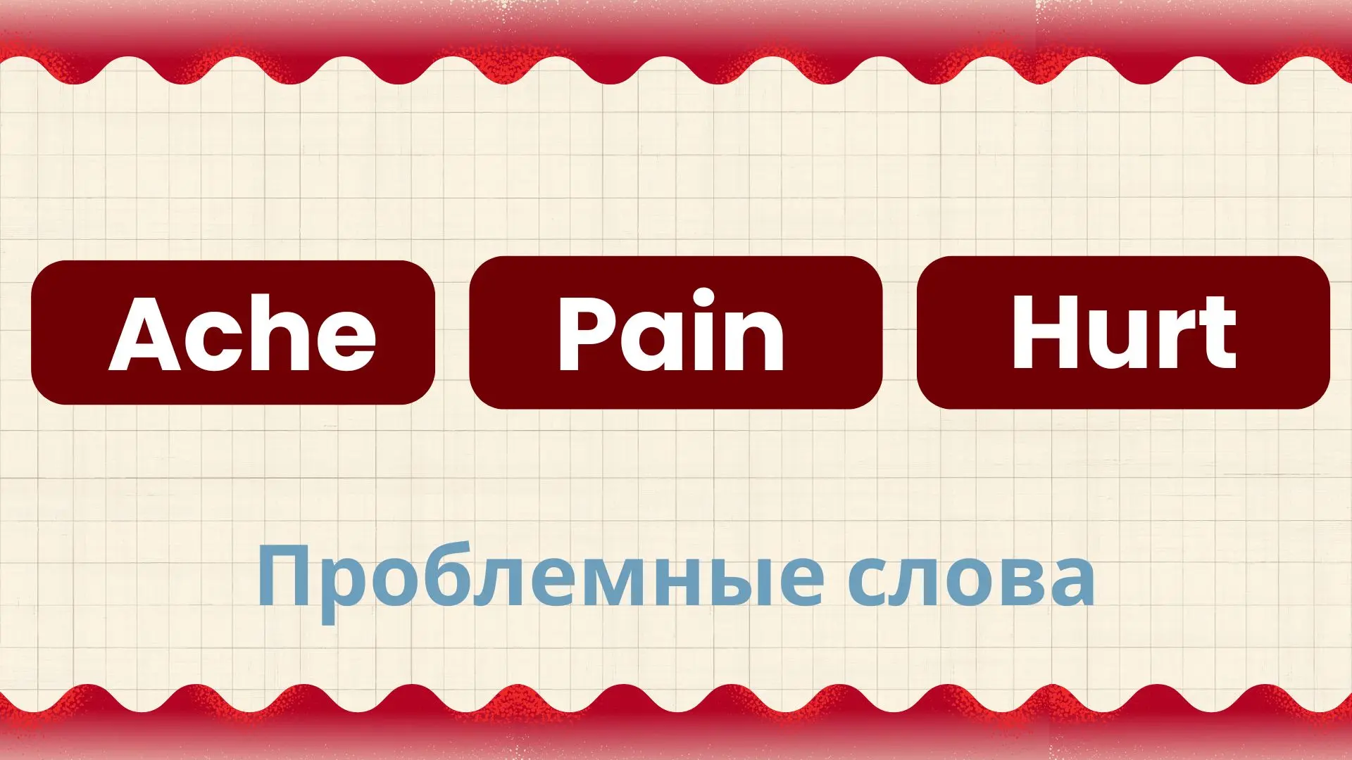 Ache, pain или hurt: разница, примеры и тест для практики